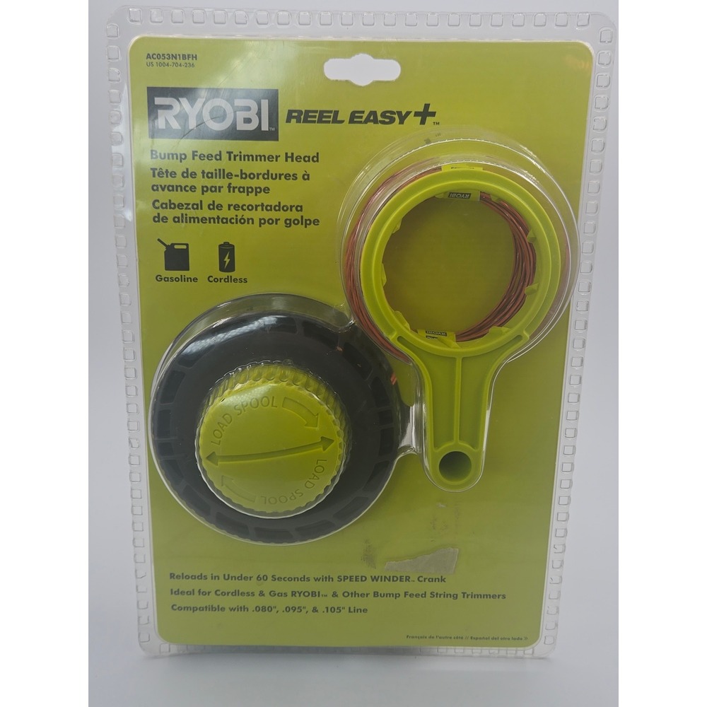 Ryobi Reel Easy+ Bump Feed Trimmer Head AC053N1BFH Gasoline Cordless‎ 1004704236